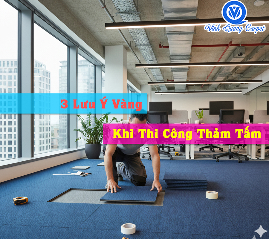 3 lưu ý vàng khi thi công thảm tấm