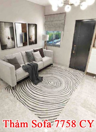 Thảm sofa họa tiết vòng xoay BANXIA 7758 CY