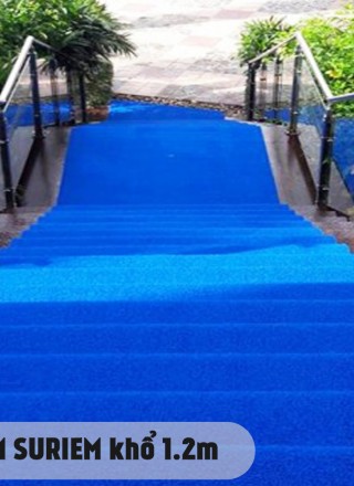 Thảm nhựa chống trượt - SURIEM khổ 1.2m  Xanh Dương