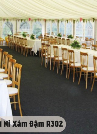 Thảm Nỉ Gân Màu Xám Đậm R 302