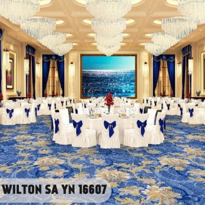 Thảm Len Trải Sàn Hội Nghị Màu Xanh Dương YN 16607