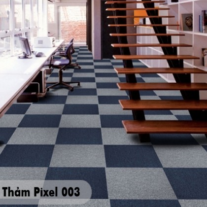 Thảm gạch màu xám đậm Pixel 003