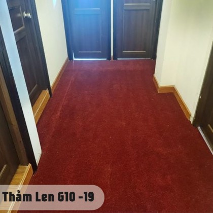 Thảm Trải Sàn Dạng Len Màu Đỏ Sậm G10 -19