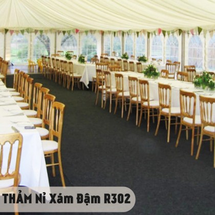 Thảm Nỉ Gân Màu Xám Đậm R 302