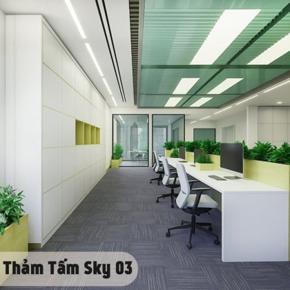 Thảm Gạch giá rẻ SKY 03 Xanh Dương